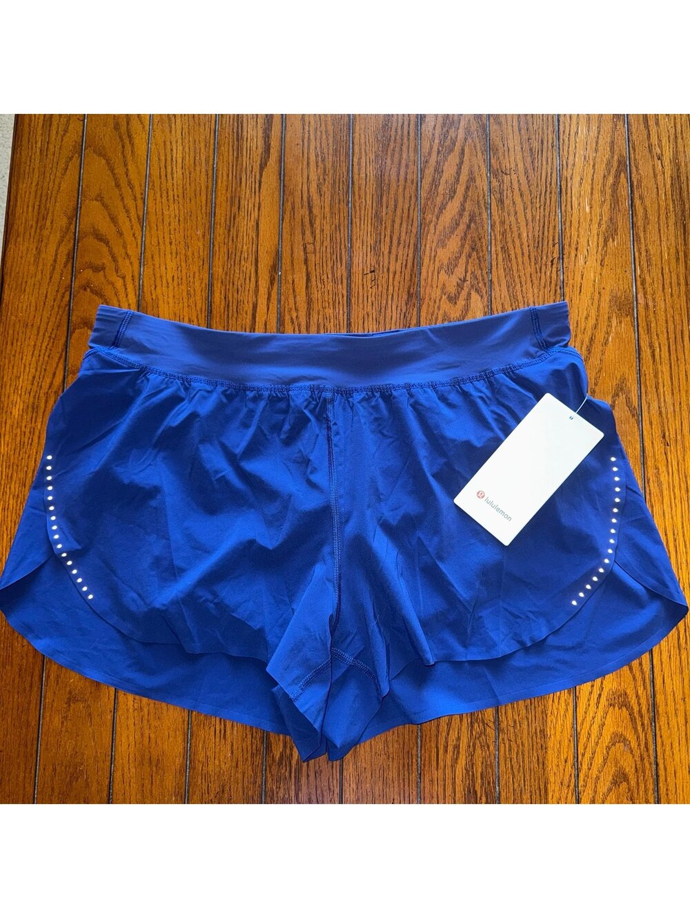 Lululemon Fast & Free Short High Rise 3” Split, Clubhouse Blue Size XL NWT